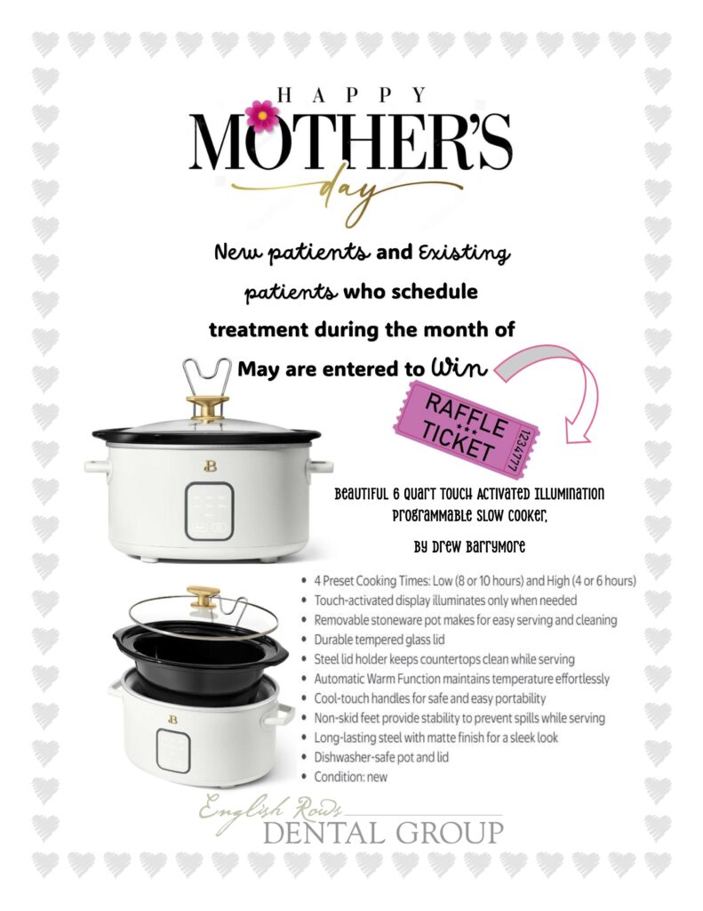 Mother's Day special from English Rows for new and existing patients for treatments scheduled during the month of May.